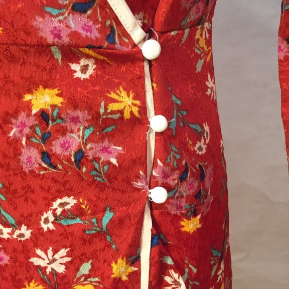 Free People Covent Floral Garden Midi Wrap Dress 6 - Picture 4 of 8